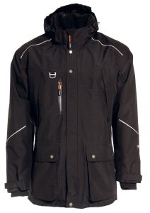 Ergodyne Chaqueta de trabajo de invierno estándar, Ropa exterior de  trabajo, Aislamiento térmico, Capucha extraíble, Negro, S